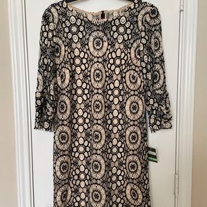 NWT Black & cream dress size 8